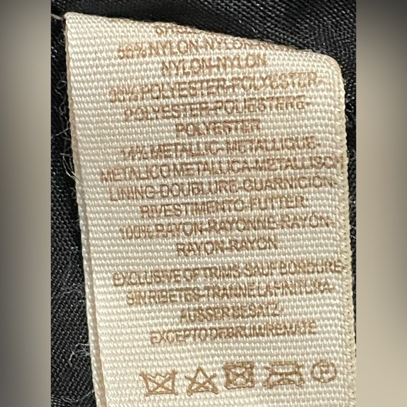 Free People 🖤 Jacquard Sleeveless Mini Dress Black Tan Metallic Studs Womens 10 - Picture 13 of 13